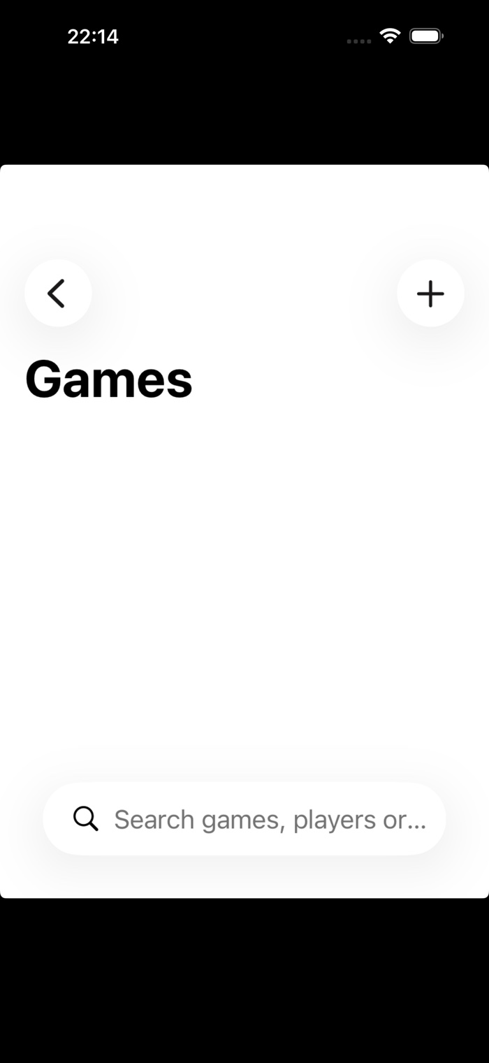 ScrabbleDB game list on iPhone